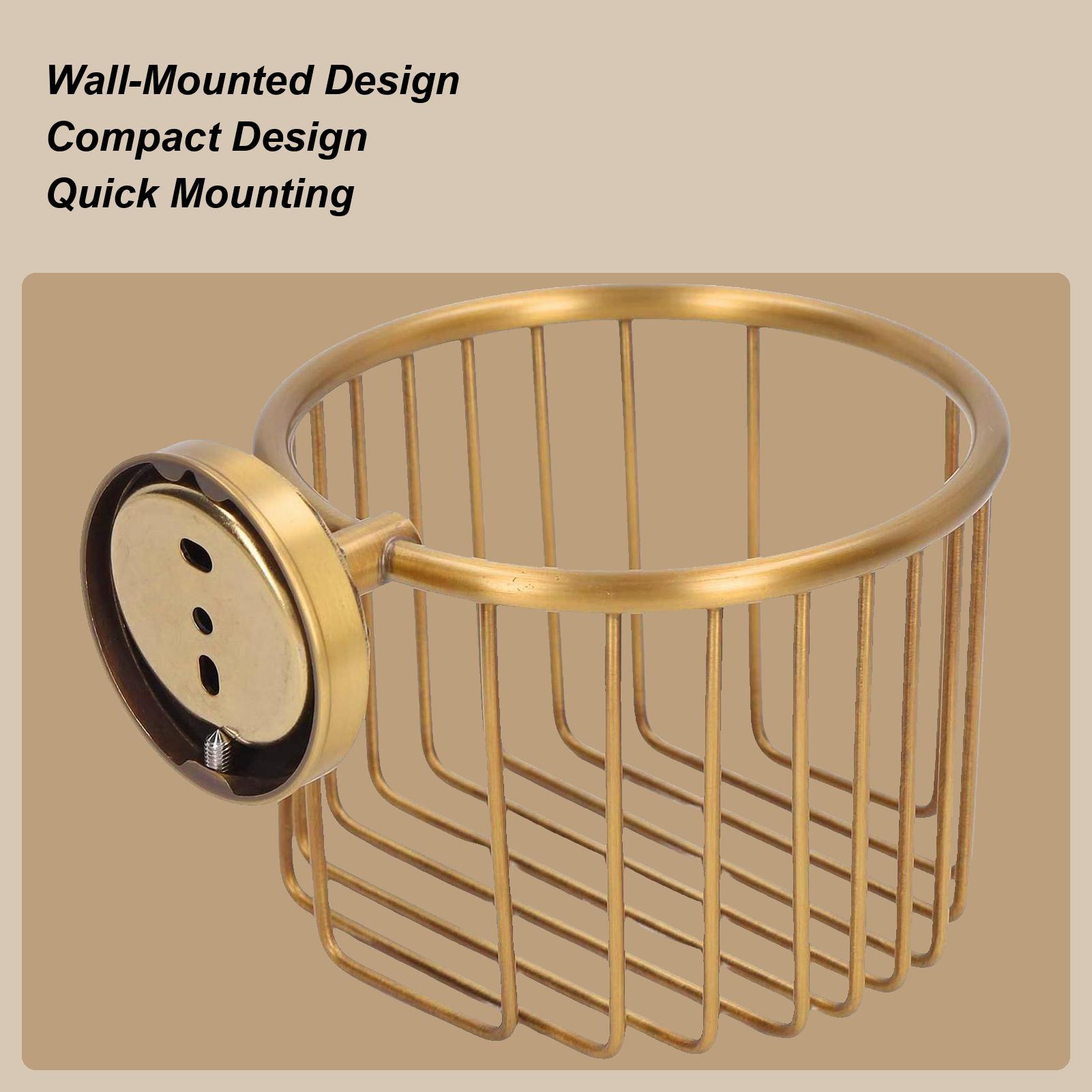 

Vintage Toilet Paper Holder Brass Wall-Mounted Toilet Paper Roll Holder Rustic Vintage Tissue Rack for Dorm Apartment Home China Mainland