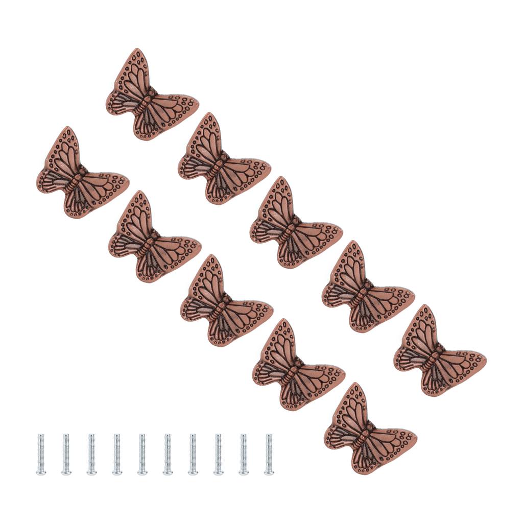 Lådhandtag Sjöstjärna Fjäril Legering Enkelt Hål Modern Stil Draghandtag för Låda Skåp GarderobRöd