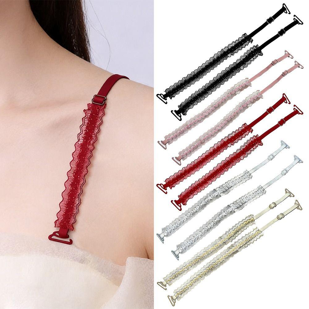 Verstellbarer Spitzen BH-Träger Elastische Anti-Rutsch-Schnalle Dessous-Träger Hohe Elastizität Dünner Träger Schultergurt Partys
