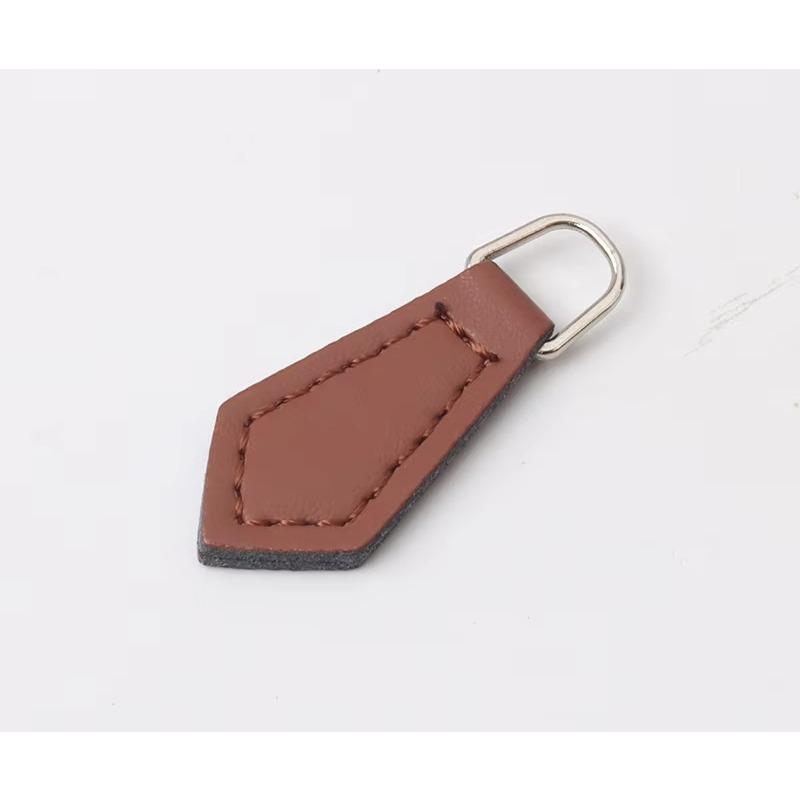5Pcs Fashionable Zipper Pullers Solid Color PU Detachable Zipper Pullers Bag Clothing Zipper Puller