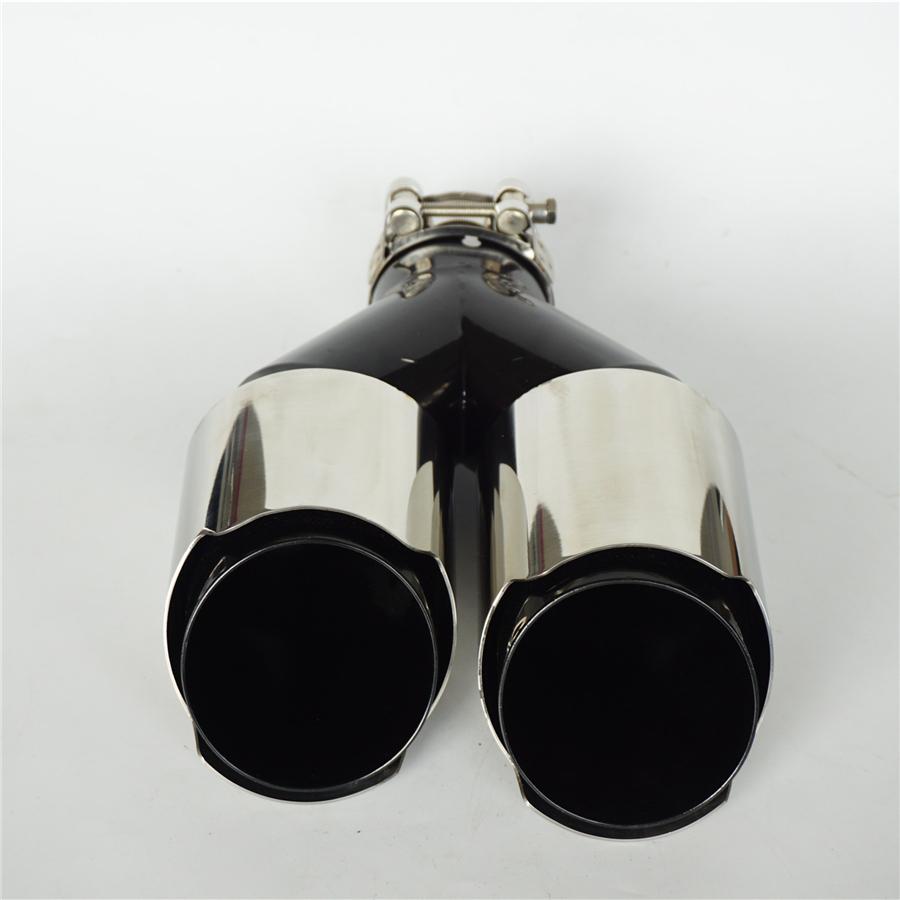 63-89mm Chrom Doppel-Auspuffendstück