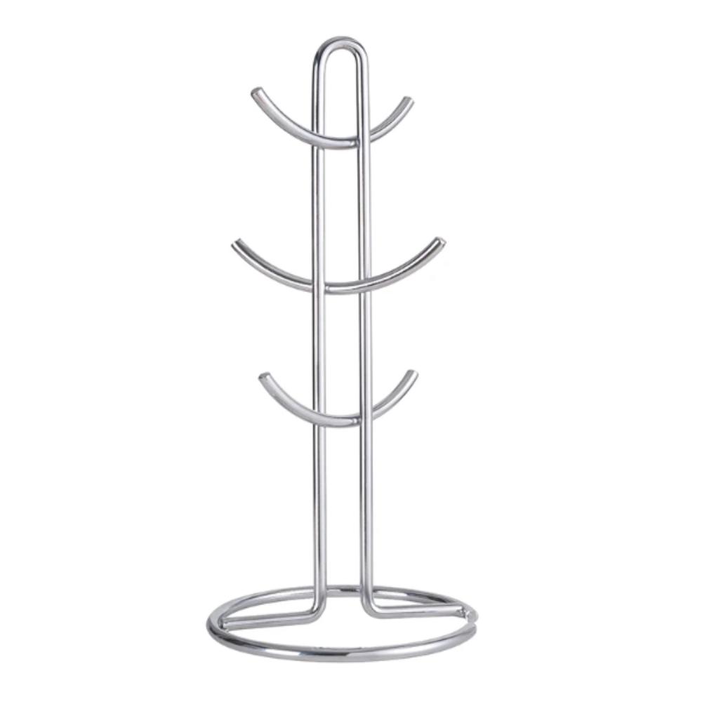 Hanging Design Water Cup Rack Stainless Steel Coffee Cup Holder Wine Cup Holder  Glass Storage серебряный