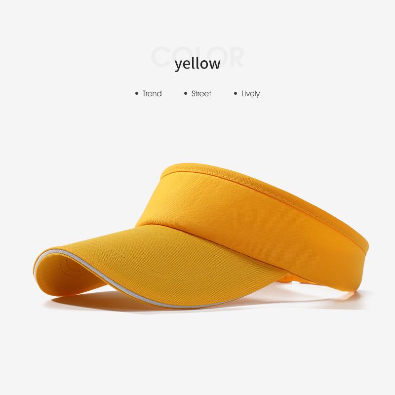 Customized Logo Fashion Sport Golf Visor Outdoor Sunshade Hollow Top Sun Hat