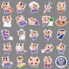 50 Pieces of Fat Dudu Saemon Cartoon Stickers Crayon Shin-gu Card Decorative Mobile Suitcase Handbook Stickers