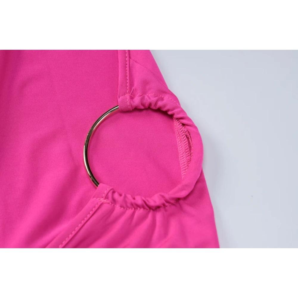 Dámské elegantní šály s volným zadkem a nastavitelným šátkem na jedno rameno, sexy, s nabíranými rukávy, maxi šaty, streetwear, festivalový outfit Y2K