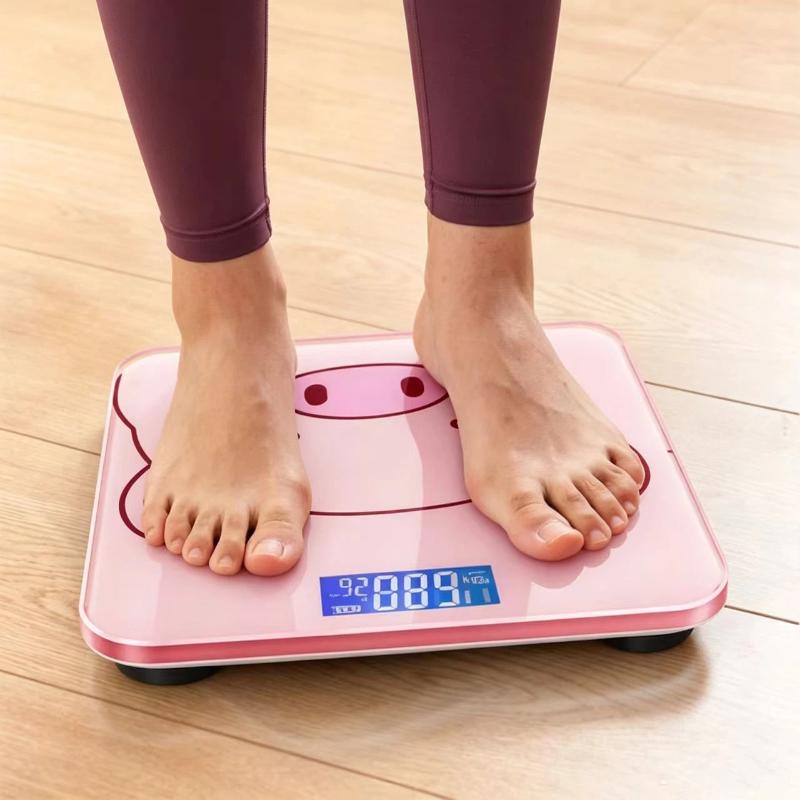 Cartoon Cute Pig Digital Weight Scale High Precision Reading For Home Bathroom Weight Tracking Automatic Weighing Scale