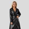 Verlängerter Bademantel Trenchcoat knitterfrei Mode Damen Lederjacke Lederjacke Damen neues Modell