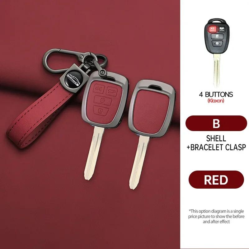 Zinc Alloy Leather TOY43/TOY47 2/3/4Buttons Remote Key Shell For Toyota Camry Avalon Corolla Matrix RAV4 Venza Yaris FOB Case