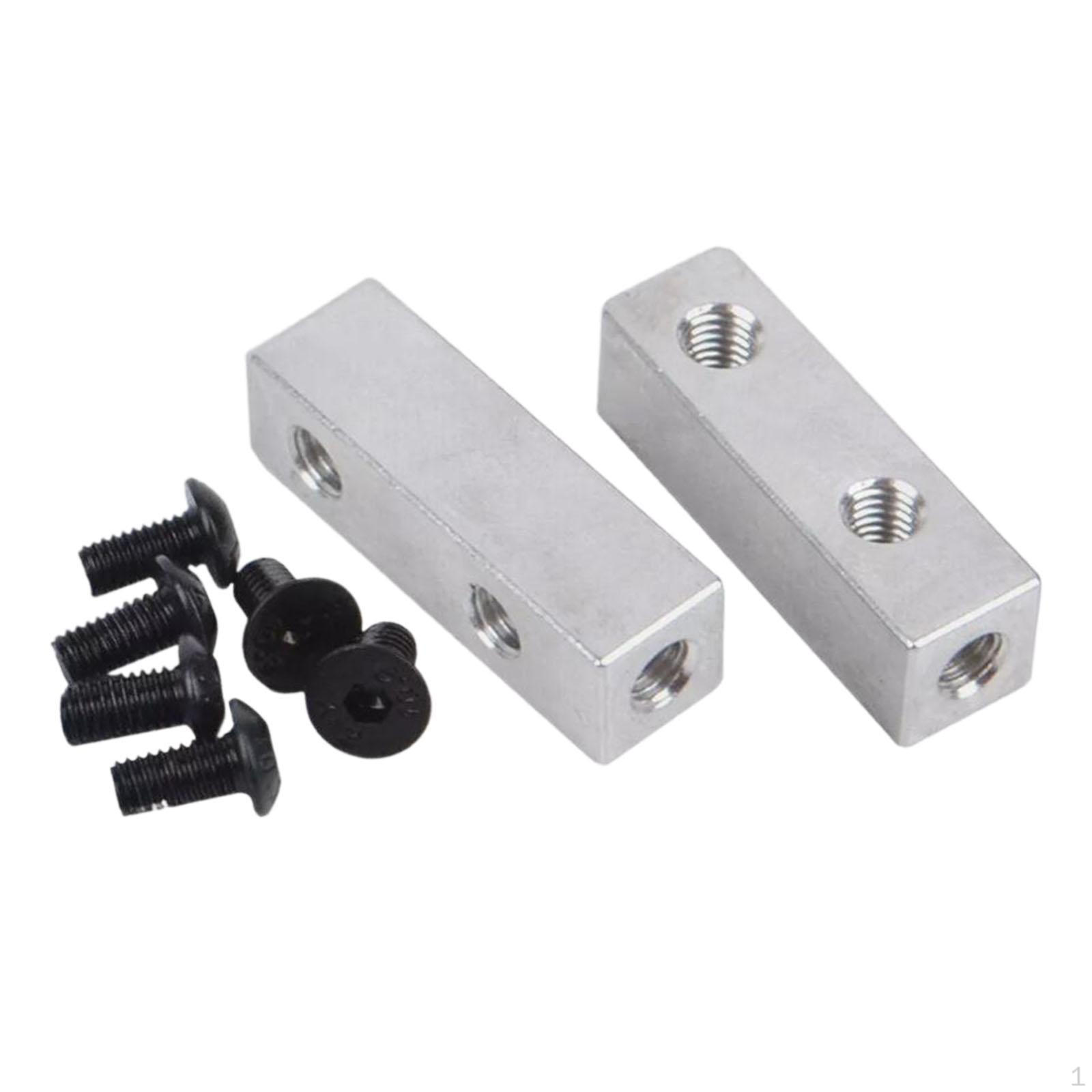 

2 Pieces RC Servo Mount Aluminium Stays DIY Accs with Screws for 1:10 CW01 argent
