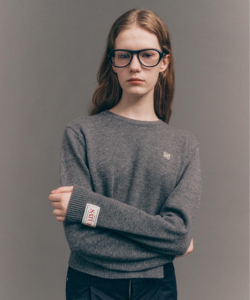 Seteo Dublin Asymmetrical Cashmere Blend Knit Classic Charcoal (Type B)