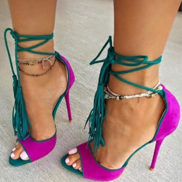 Sandals Peep Sandals Thin Heel Sandals 
