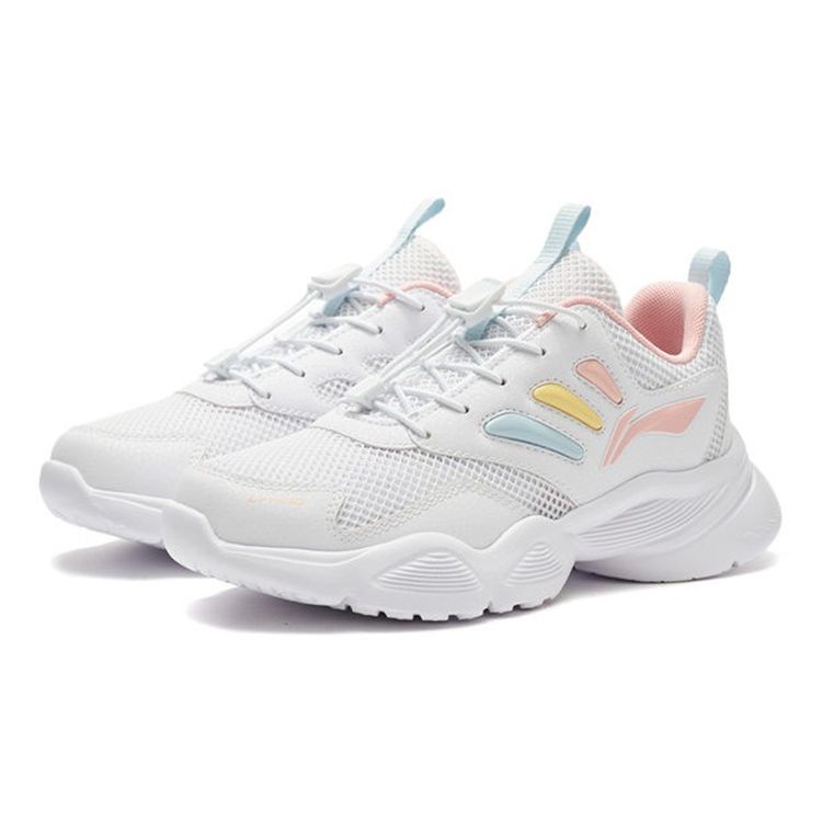 Li Ning Kids Non-Slip Shock Absorbing Durable Low-Top Sports Casual Shoes Men sneaker White YKCS086-72