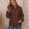 Women S Solid Color Pullover Hooded Sweatshirt With Pockets Casual