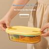 Microwave Glass Lunch Box For Office Workers Separated Heat-Resistant Lunch Box Bowl Sealed And Kept Fresh With Lid