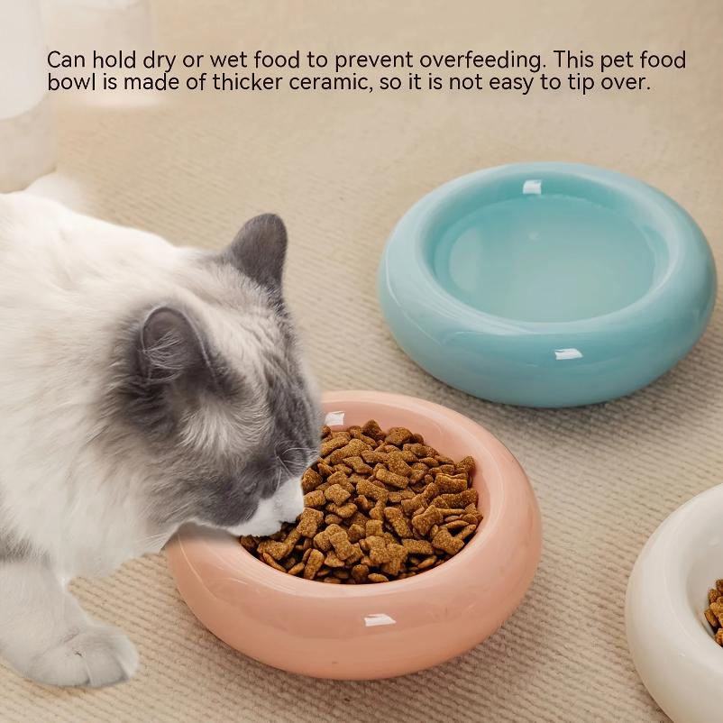 Katzennapf Keramik Katzennapf Schale Haustiernapf Donutform Katzenfutternapf Anti-Fall Klappnapf Rutschfest Mehrere Farben Formen Snacknapf