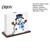 Vertical Tissue Holder Christmas Snowman Napkin for Table, Wooden Standing Winter Dispenser, Holiday Paper Towel Stand Kitchen Dining Table Farmhouse