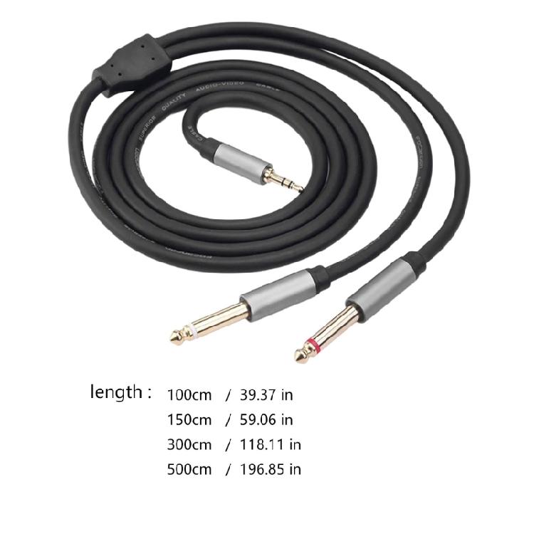 Universally 3.5mm Male To 6.35mm Male Stereo Cable Compatible for Speakers And Mixers Recording Studios Equipment