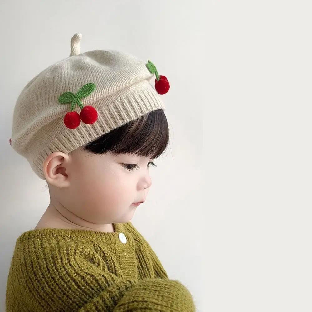 Winter Knitted Pumpkin Hat Windproof Infant Beanie Cap Fashion Newborn Bonnet Hats  Boys Girls