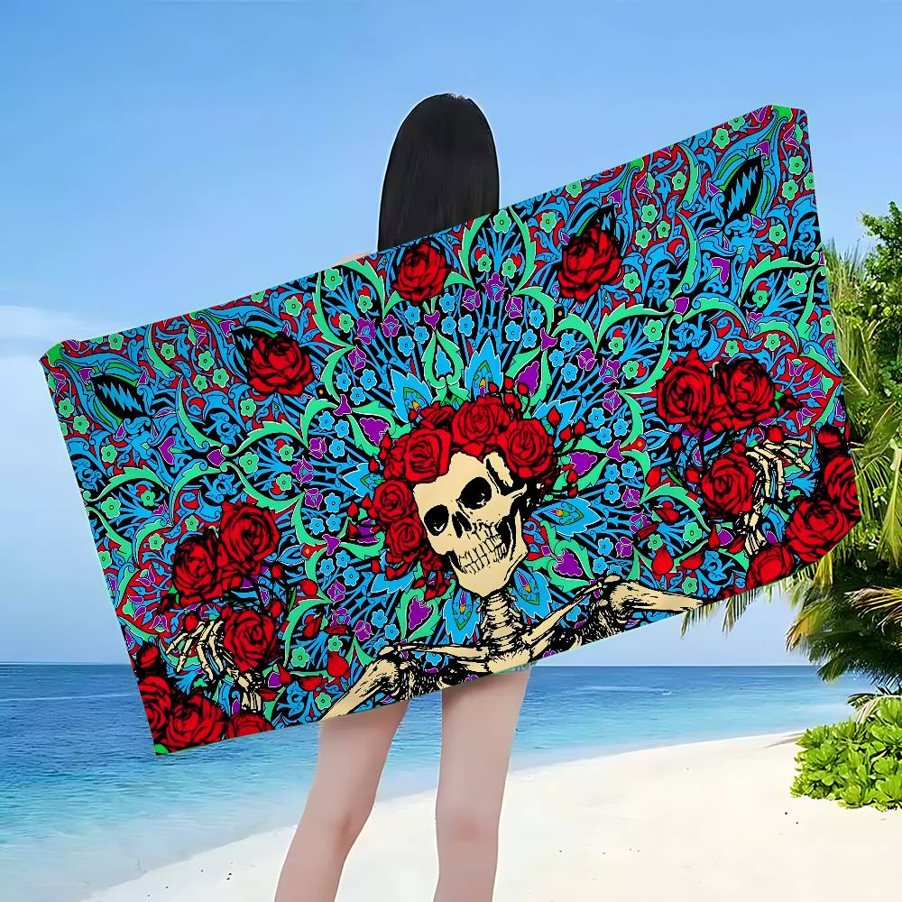 Rock Band G-Grateful-Dead Music Microfiber Beach Towel Absorbent Quick Dry Soft Yoga Swimming Resort Mountain Climbing Towel
