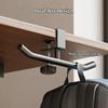 Adjustable Desk Side Hook Double Pole Design Punch-free Table Backpack Holder Hanging Space Saving Desk Mounted Hook