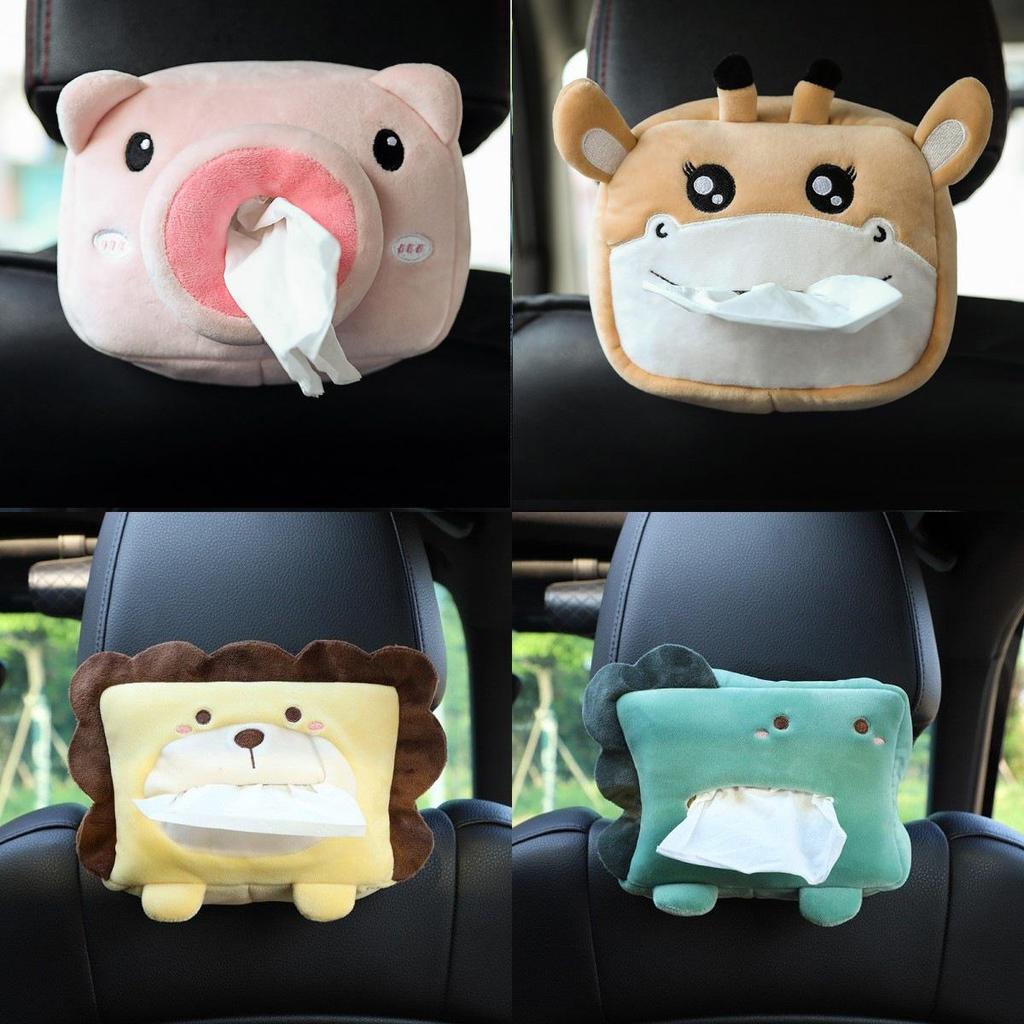 Cartoon Capybara Car Tissue Box - Seat Back Hanging Style Interior Decoration