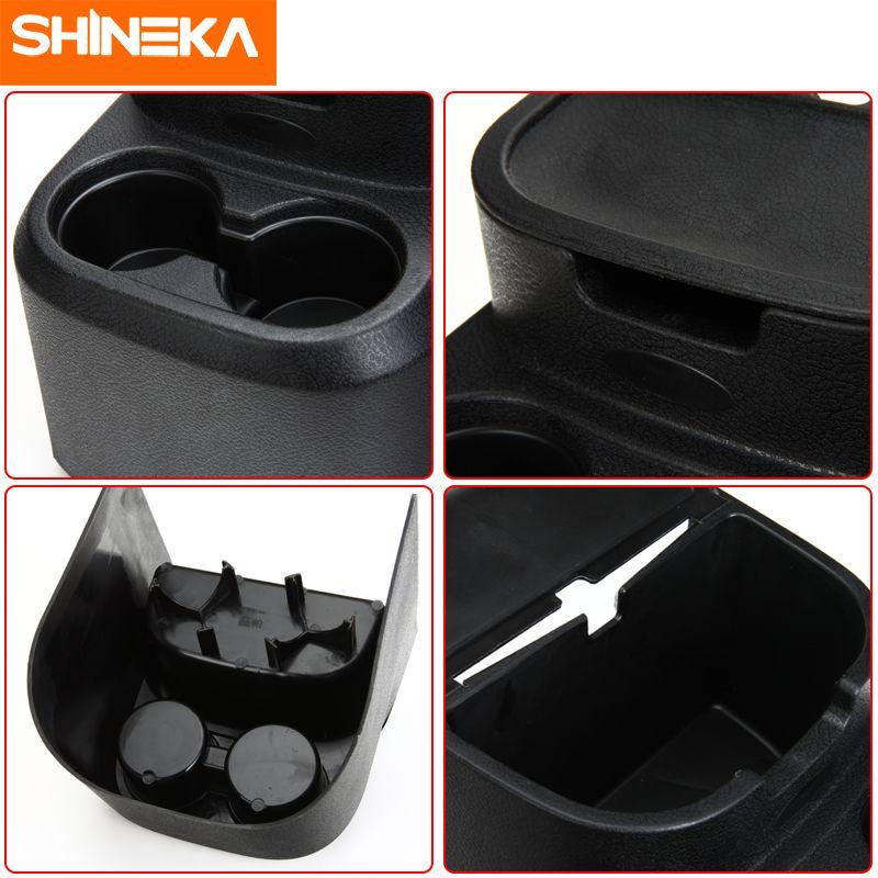 SHINEKA Drinks Holders For Jeep Wrangler Car ABS Rear Storage Box Water Cup Holder Accessories For Jeep Wrangler JK