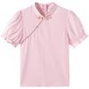 Girls' New Chinese Style Puff Sleeve T-Shirt