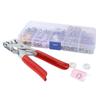 Snap Button Kit Colorful Brass Prong Press Stud Snap Fasteners with Installation Tool Set