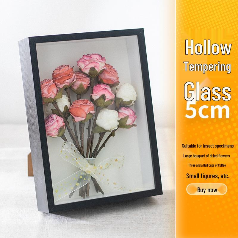 7-Inch 3D Glass Specimen Frame for DIY Dried Flowers, Insect Models, and Photos