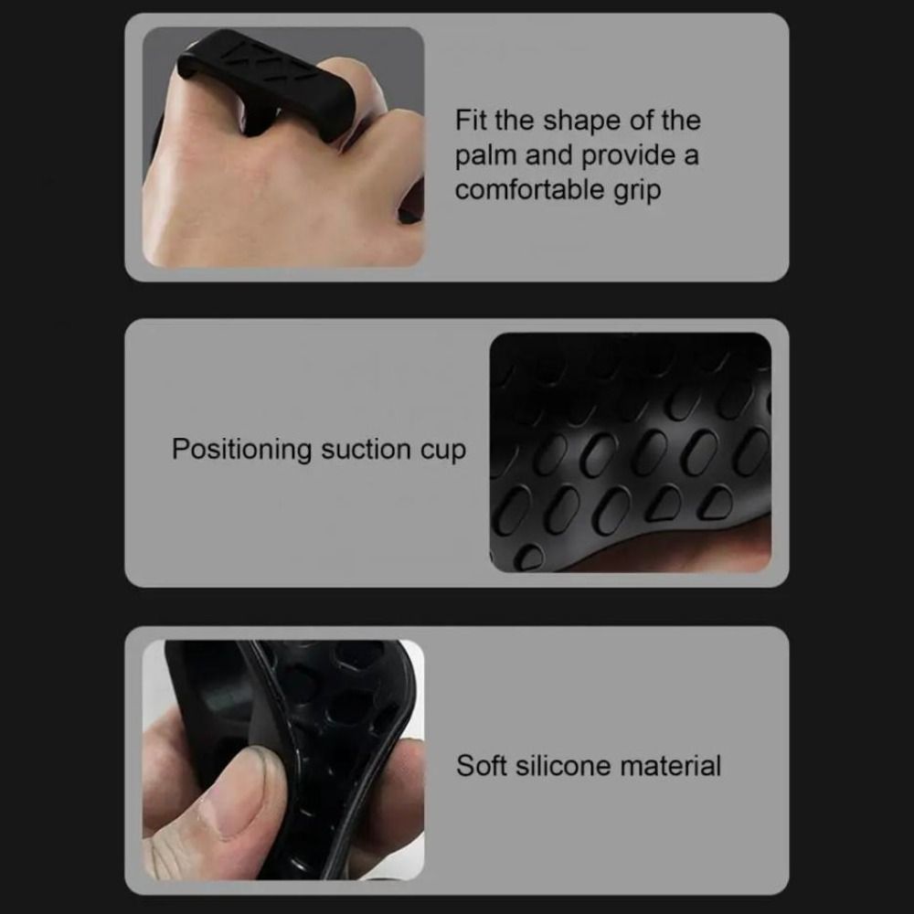 1 Pair Anti-slip Workout Gym Gloves Ergonomic Silicone Palm Grips Weight Lifting Grips  Build Muscle