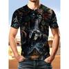 Men's Fashion 3D Printed Men's T-Shirt Round Neck Short Sleeve Trendy Street Wear
