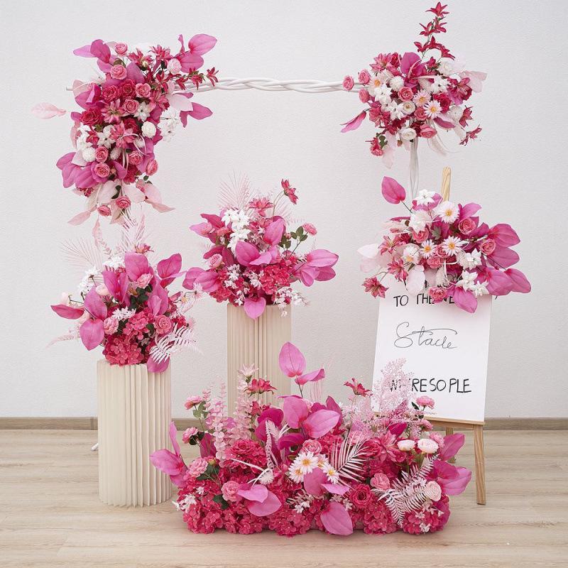 Large Silk Flower Arrangement for Wedding Aisle and Banquet Decor