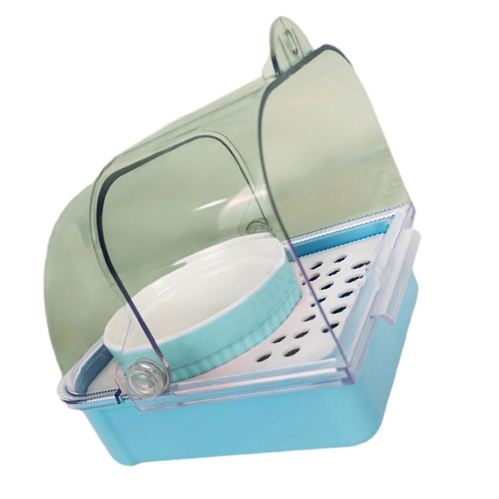 Pet Bird Bath Tub Transparent Bathing Tub Parrot Bathtub Parrot Shower Box Bathtub with Bottom Drawer
