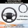 Auto-Lenkradbezug für Ford Focus 3 2012-2014 KUGA Escape 2013-2016 C-MAX 2011-2014 UV-Schutz Kohlefaserleder