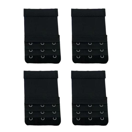 4Pcs Bra Extenders, Adjustable Bra Extenders 2 3 4 Hooks, Bra Band Hooks Replacement, Stretchy Bras Extension Straps for Pregnant Women