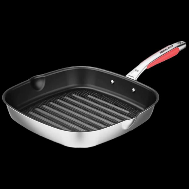 Kangbahe 28cm Non-stick Striped Steak Frying Pan