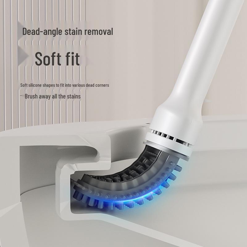 2025 Long-Handled Silicone Toilet Brush for Effective Bathroom Cleaning