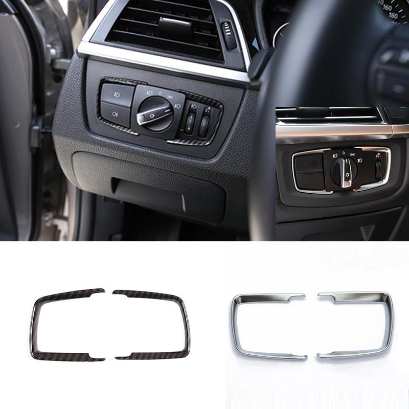 

Для BMW 1 2 3 4 серии 3GT X5 X6 F30 F15 F16 цвет углеродного волокна передняя рамка переключателя управления фарами