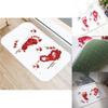 Halloween Blood Footprint Pattern Bath Mat With Polyester Fabric And Cartoon Design For Bathroom Decor