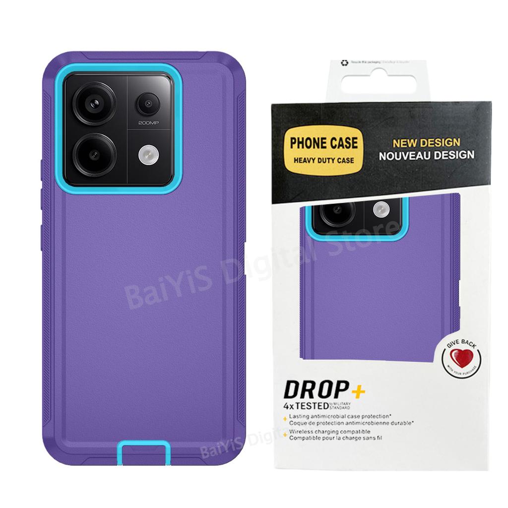 Custodia Robusta Ibrida OTT Defender per Xiaomi Redmi Note 15 13 Pro Plus 4G 5G 15C 13R - Copertura Protettiva Antiurto a 3 Strati
