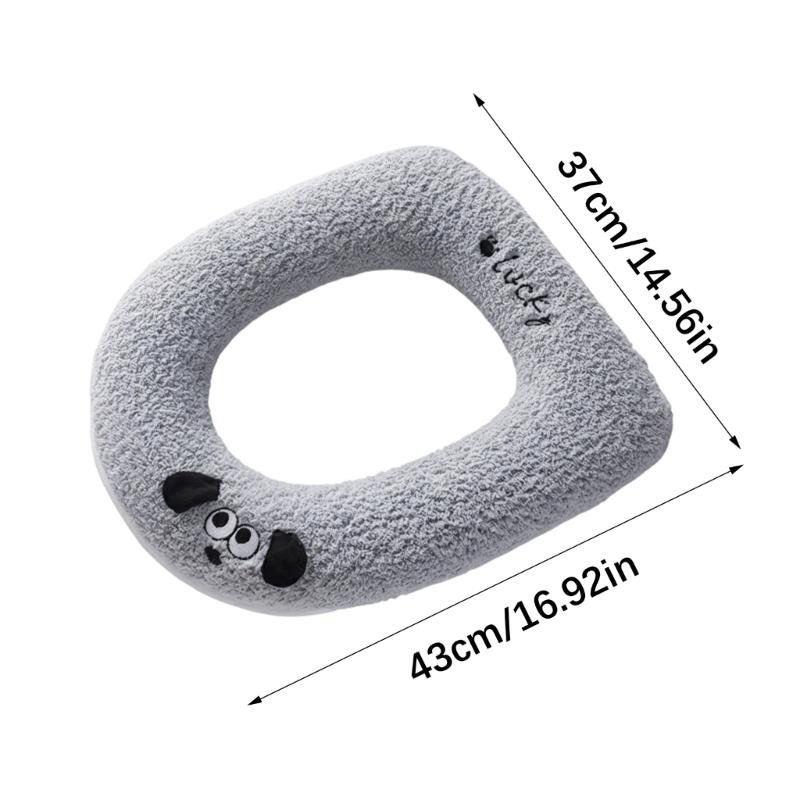 Soft Fiber Toilet Seat Protector Featuring Convenient Handle Design For Home Office Bathroom Comfortable Hygienic Solution