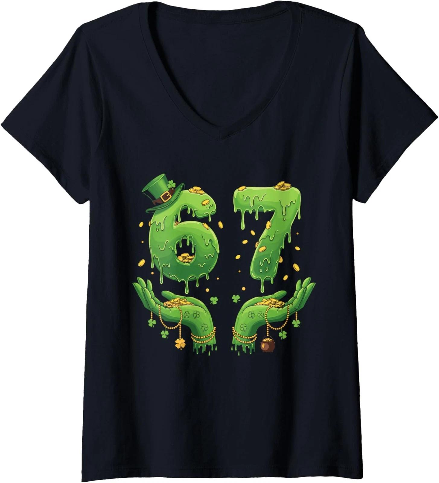 

I Survived 67 33 Days Of School Teacher Kids Humor Ladies V-Neck Tshirt S
