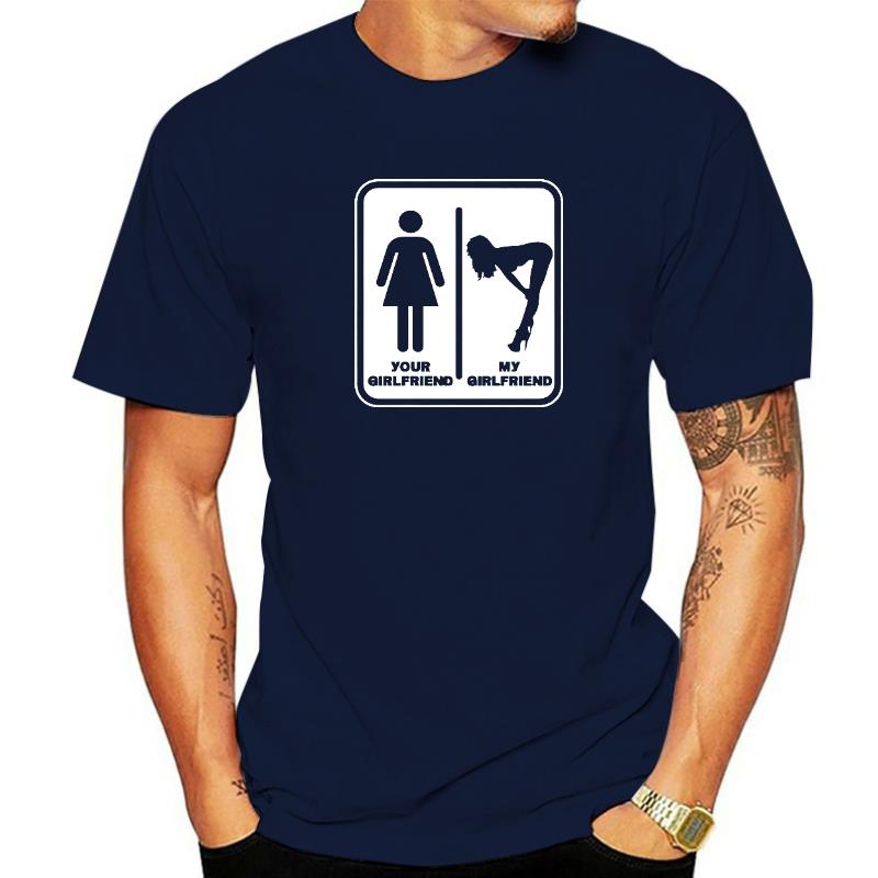 YOUR GIRLFRIEND vs MY GIRLFRIEND Unisex Cotton T-Shirt Tee Shirt Harajuku Gothic T-shirt Hip Hop T-Shirt Men Streetwear