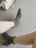 2025 autumn new pointed thick heel high heel temperament thin French fashion sexy beauty female Internet celebrity short boots