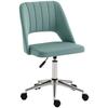 Height-adjustable Desk Chair with Casters, 360° Swivel, Foam Cushion, 49 X 60 X 79-91 Cm, Green