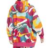 Nike Collezione Anno del Coniglio CNY Felpa con Cappuccio Lavorata a Maglia a Vita Alta Stile Graffiti Top da Donna Multicolore FD6685-681