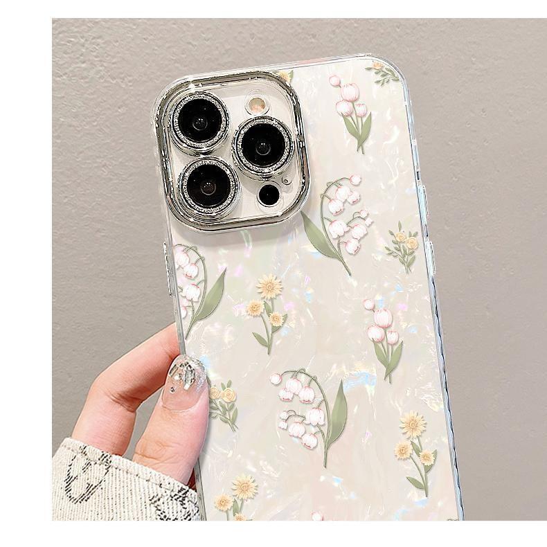 Full Screen Daisies for Apple 16 Promax Personality 15 Brand New 14 Mobile Phone Case for IPhone 13 Electroplating 11 Creative