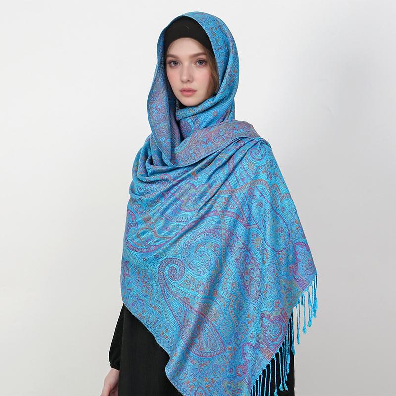 Luxury Brand Winter Cashmere Pashmina Shawl Lady Wrap Warm Autumn Scarves Design Print Female Foulard Cotton Stoles Scarf