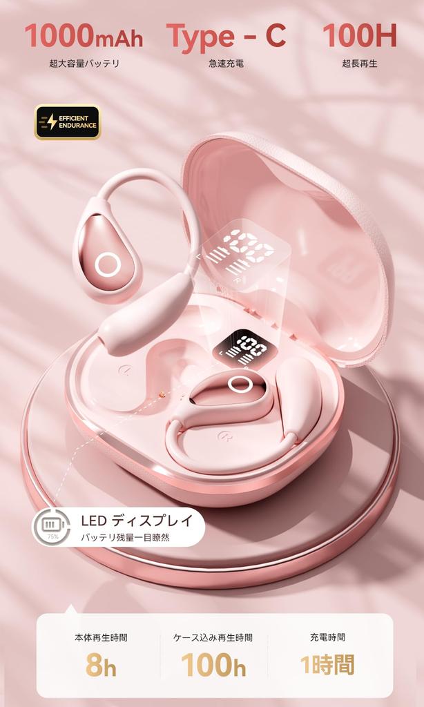 Ethernotes Wireless Earbuds for Sound Bluetooth Instant Touch Up To 100 Hours of Fast LED Battery Level Comfortable Japanese Voice Waterproof [New