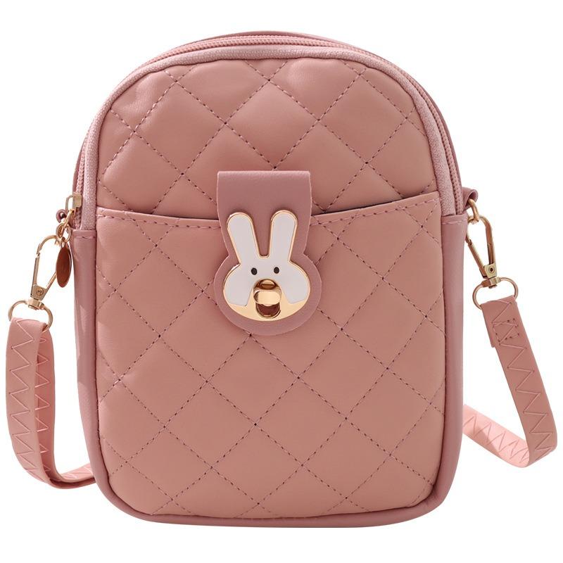New Diamond Women's Bag Casual Mobile Phone Bag Shoulder Messenger Bag Cute Rabbit Lock Small Bag One Piece